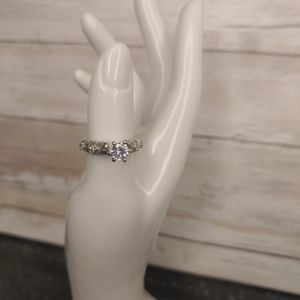 Silver tone Rhinestone Ring
